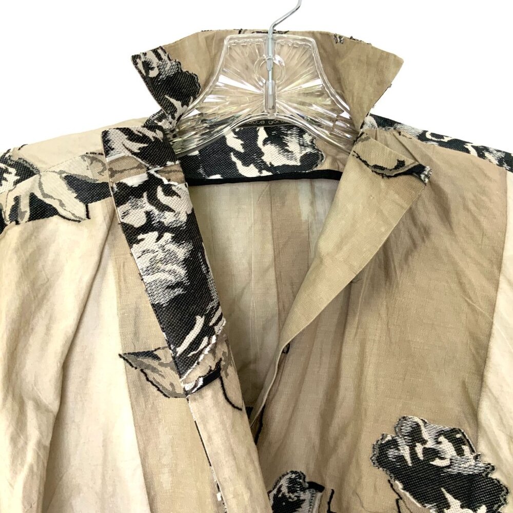 Annette Gortz Germany Art-to-Wear Textured Floral Sculptural Jacket Medium - Picture 6 of 16